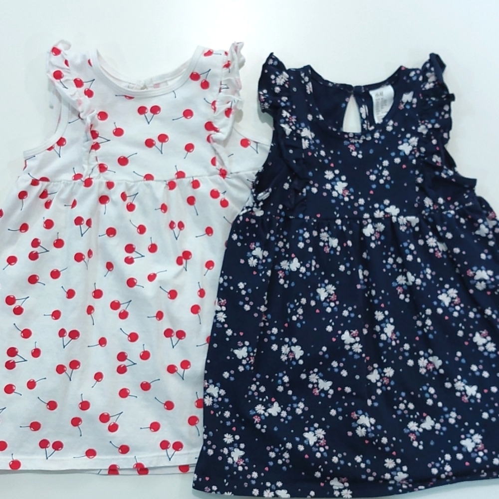 H&M Red and Blue Baby Girls Dresses